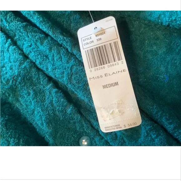 Miss Elaine Teal Robe - Picture 5 of 10